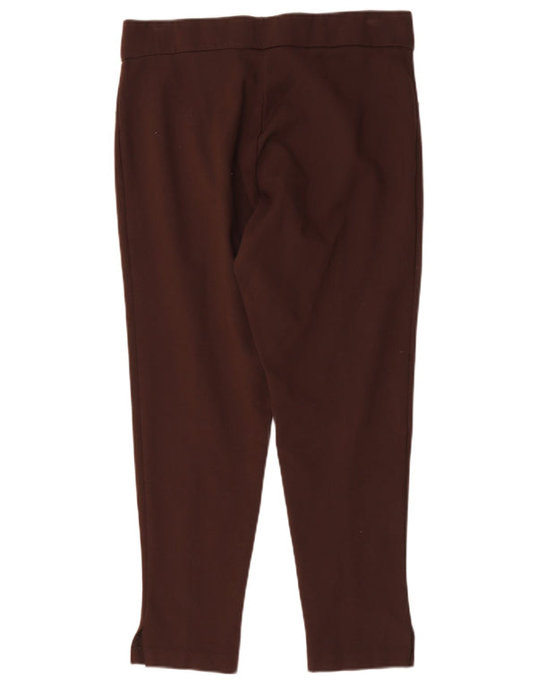 Michael Kors Womens Slim Casual Trousers Large W32 L26 Brown Viscose