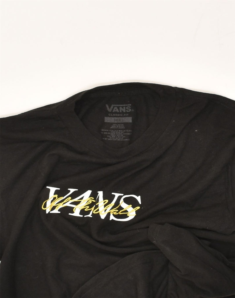 VANS Mens Classic Fit Graphic T-Shirt Top Small Black Cotton | Vintage Vans | Thrift | Second-Hand Vans | Used Clothing | Messina Hembry 