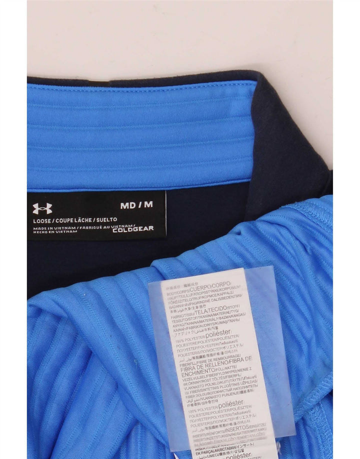 Under Armour Mens Cold Gear Pullover Tracksuit Top Medium Blue Colourblock