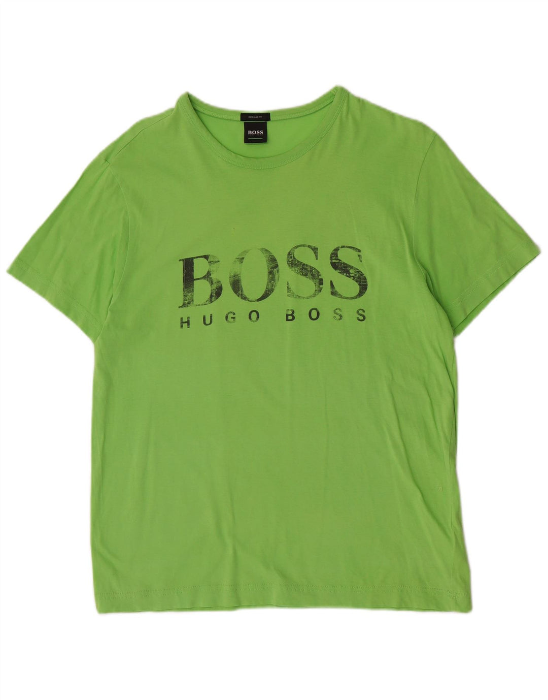 Hugo Boss Mens Regular Fit Graphic T-Shirt Top Medium Green Cotton