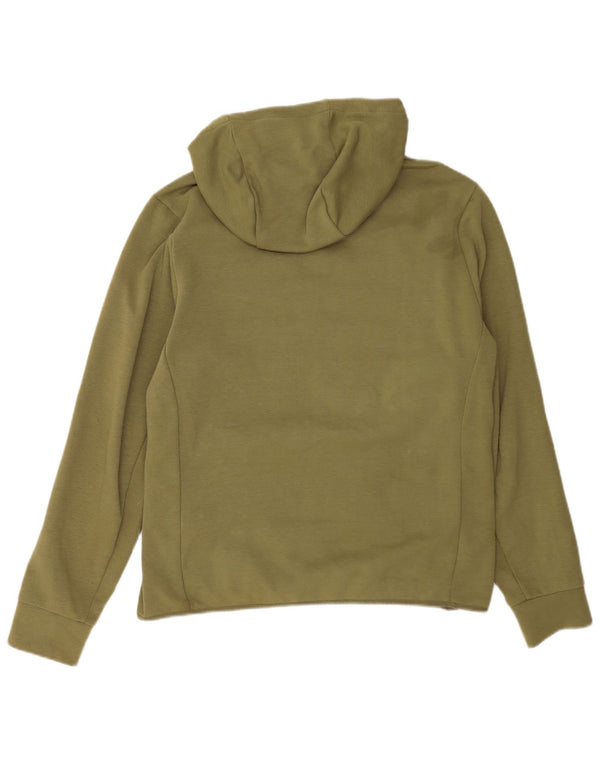 Adidas Mens Zip Hoodie Sweater Large Green Polyester Sports