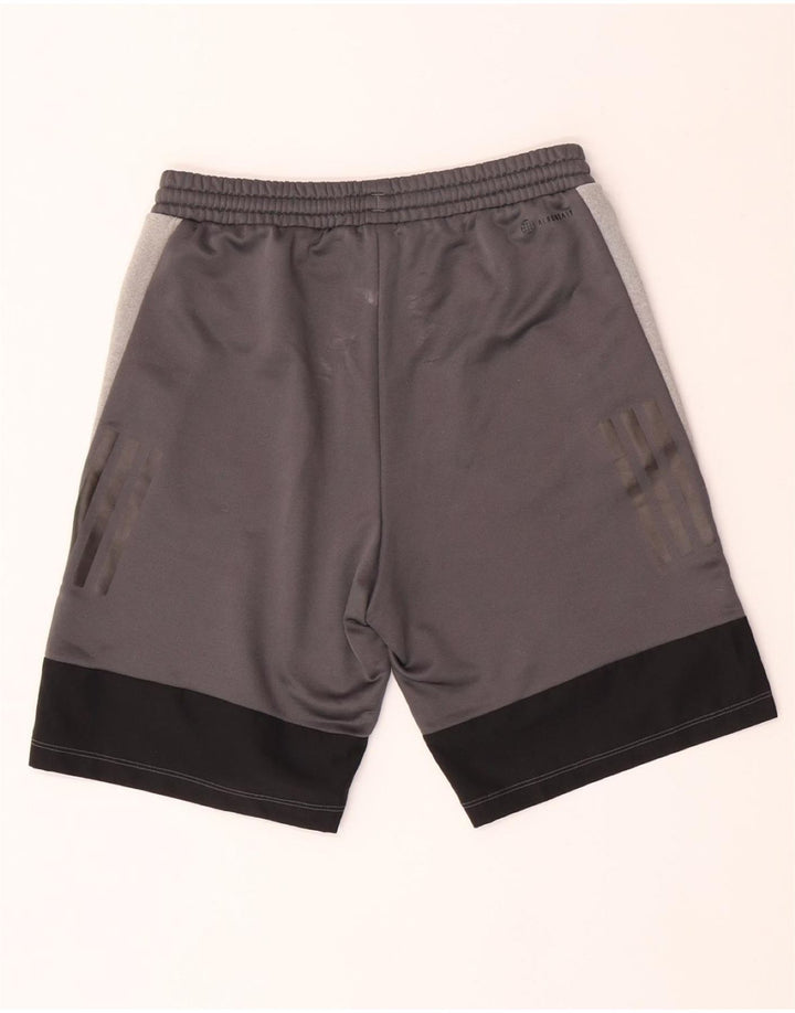 ADIDAS Boys Sport Shorts 13-14 Years  Grey Colourblock Polyester
