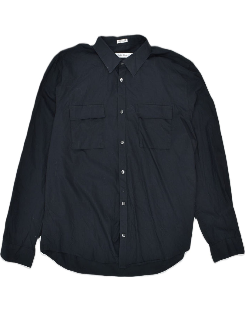 CALVIN KLEIN Mens Shirt XL Black Cotton | Vintage | Thrift | Second-Hand | Used Clothing | Messina Hembry 