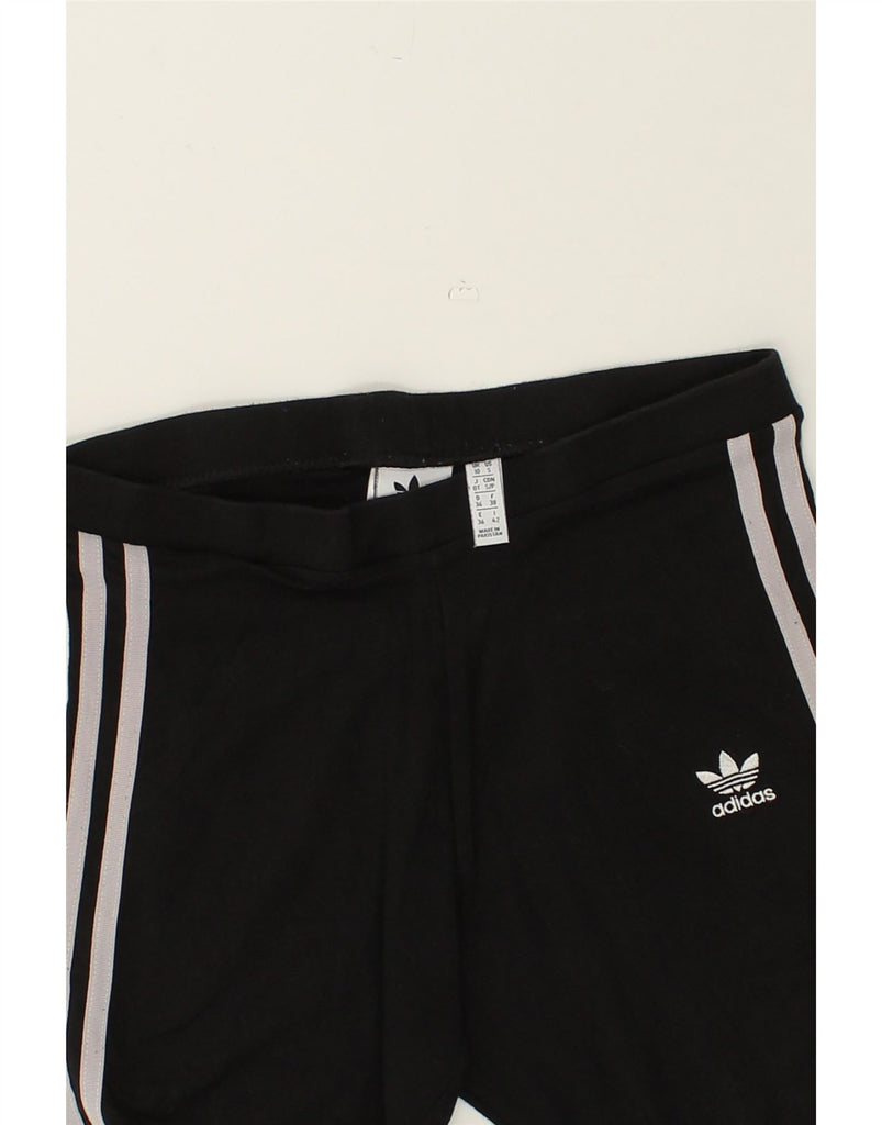 ADIDAS Womens Leggings UK 10 Small Black Cotton | Vintage Adidas | Thrift | Second-Hand Adidas | Used Clothing | Messina Hembry 