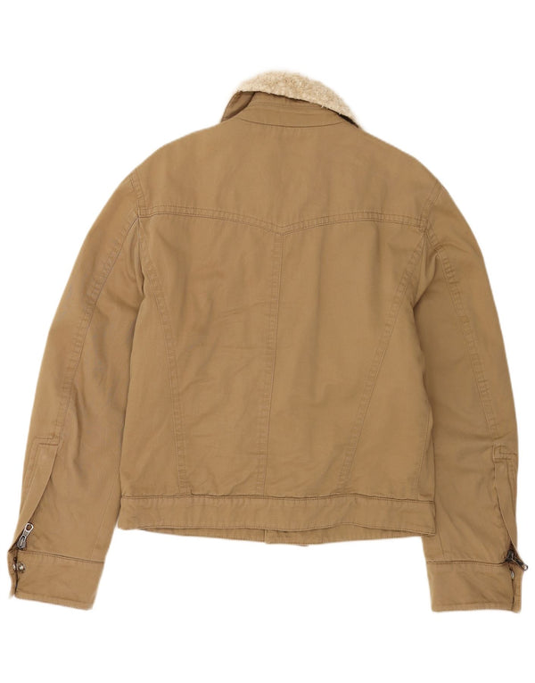 Iceberg Mens Utility Jacket IT 52 XL Beige Cotton