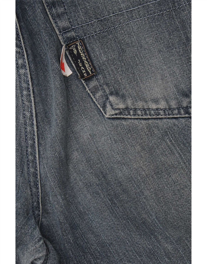 Trussardi Mens Tapered Jeans W36 L34 Blue Cotton