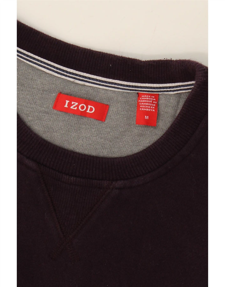 IZOD Mens Sweatshirt Jumper Medium Purple Cotton Vintage Izod and Second-Hand Izod from Messina Hembry 