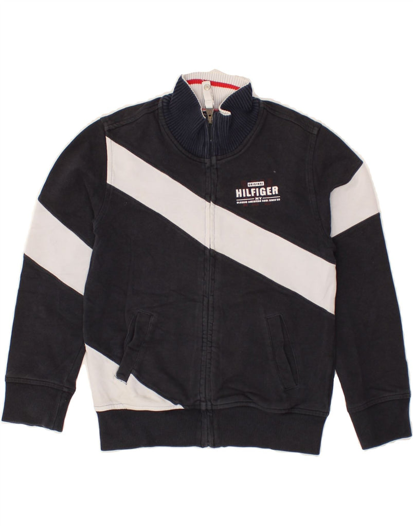 TOMMY HILFIGER Boys Tracksuit Top Jacket 5-6 Years Black Colourblock | Vintage Tommy Hilfiger | Thrift | Second-Hand Tommy Hilfiger | Used Clothing | Messina Hembry 