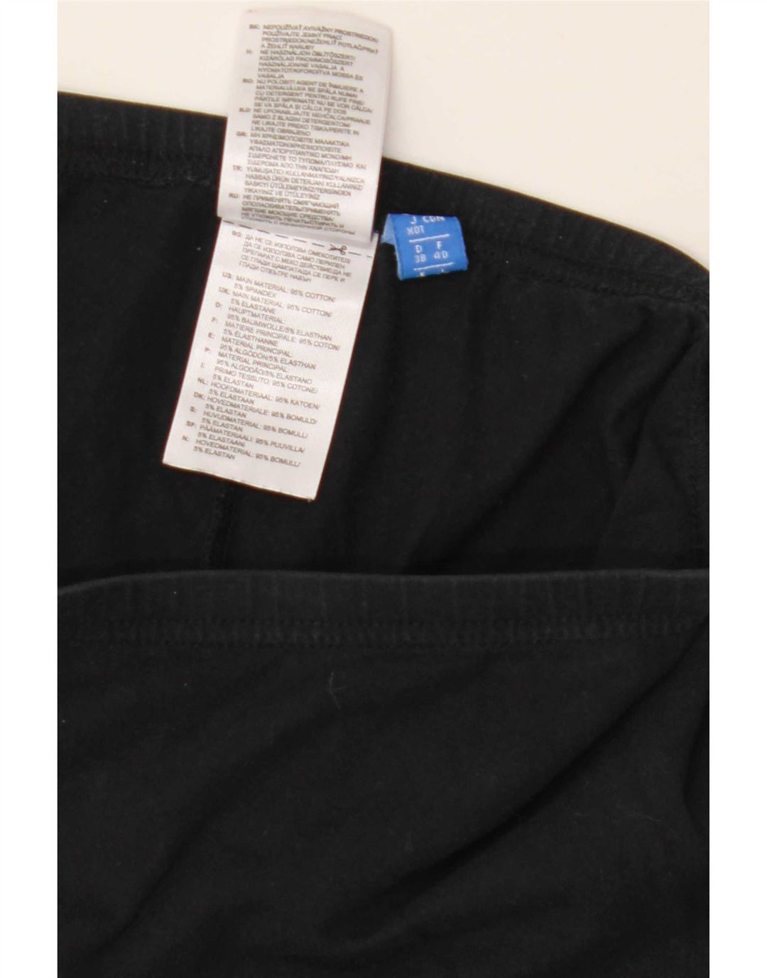 Adidas Womens Graphic Leggings UK 12 Medium Black Cotton