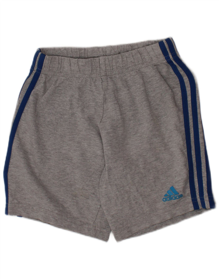 ADIDAS Boys Sport Shorts 3-4 Years  Grey Cotton