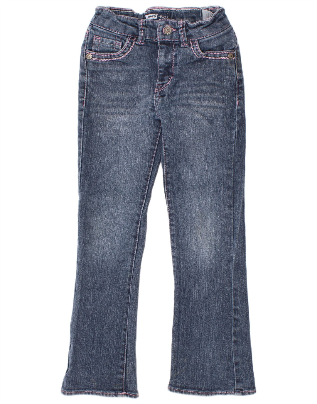 Levi's Girls Bootcut Jeans 5-6 Years W20 L19 Blue Ramie