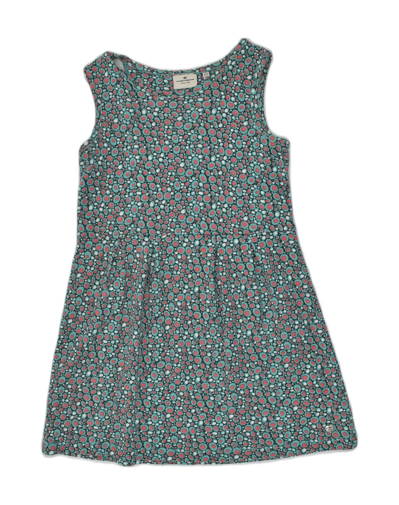 TOM TAILOR Girls Sleeveless A-Line Dress 8-9 Years Green Spotted Cotton | Vintage Tom Tailor | Thrift | Second-Hand Tom Tailor | Used Clothing | Messina Hembry 