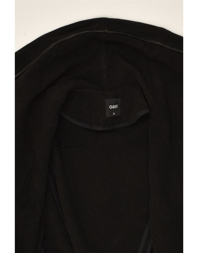 OASIS Womens Overcoat UK 6 XS Black Polyester | Vintage Oasis | Thrift | Second-Hand Oasis | Used Clothing | Messina Hembry 