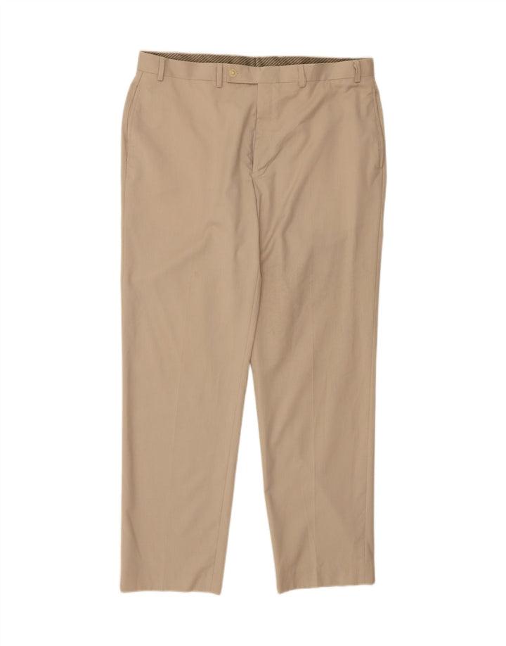 RALPH LAUREN Mens Straight Suit Trousers W38 L32 Beige Polyester Vintage Ralph Lauren and Second-Hand Ralph Lauren from Messina Hembry 