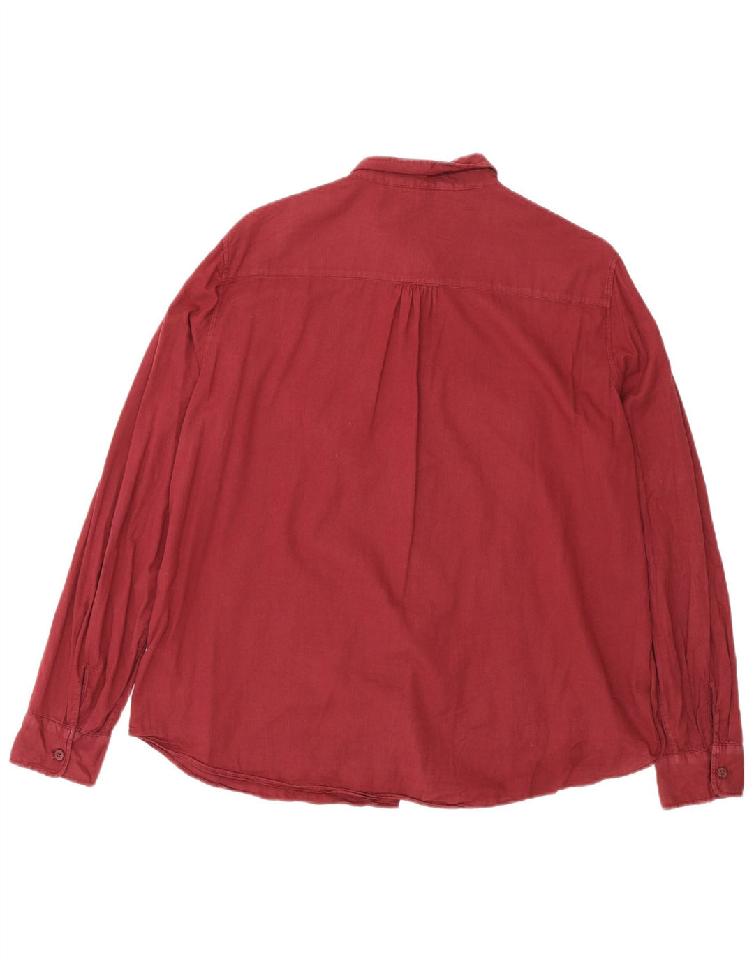 Massimo Dutti Womens Shirt EU 44 XL Burgundy Cotton