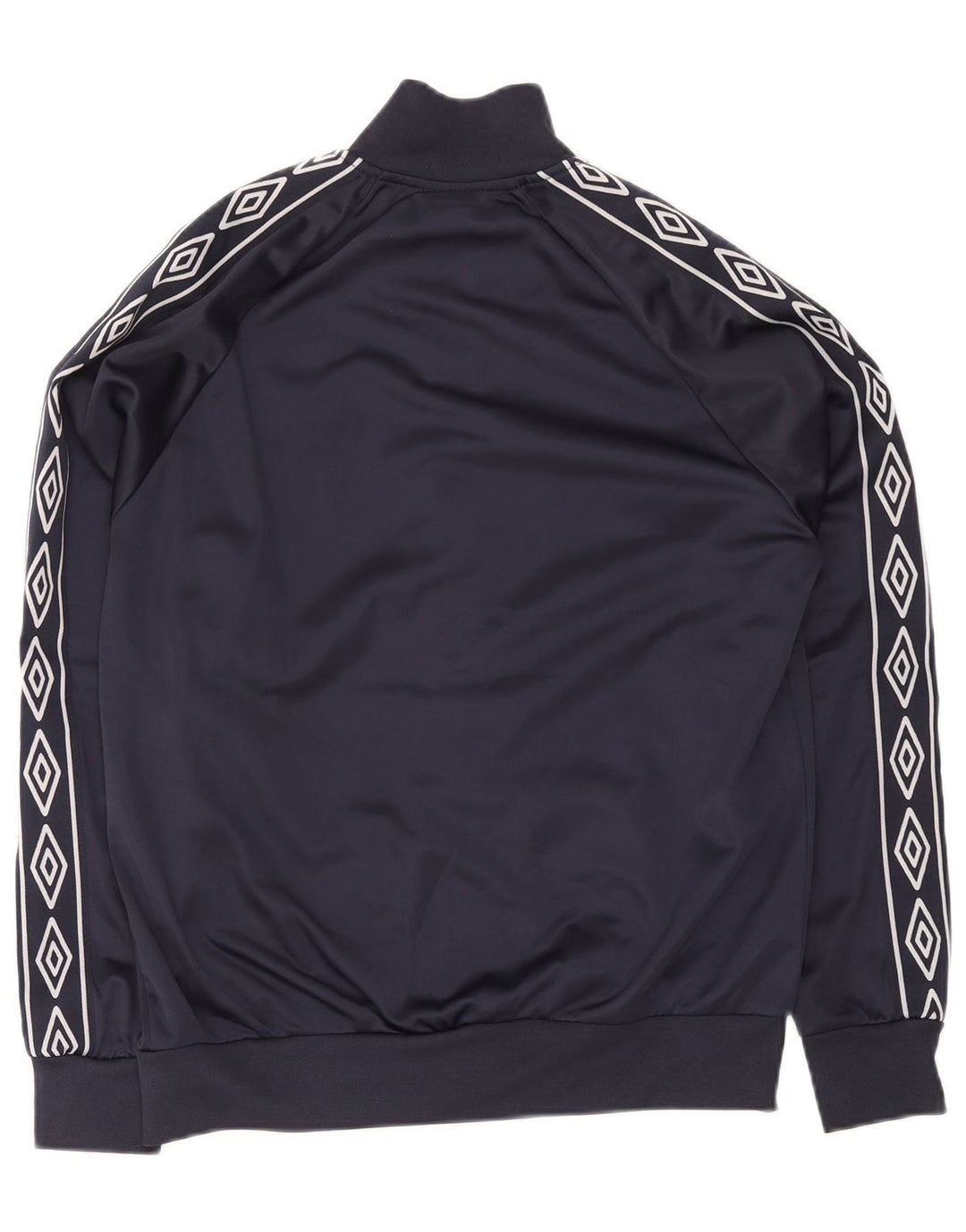 Umbro Mens Tracksuit Top Jacket Medium Navy Blue Geometric Polyester