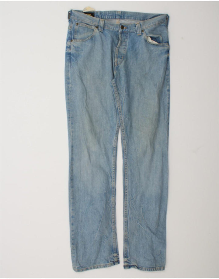 Lee Mens Straight Jeans W33 L34 Blue Cotton