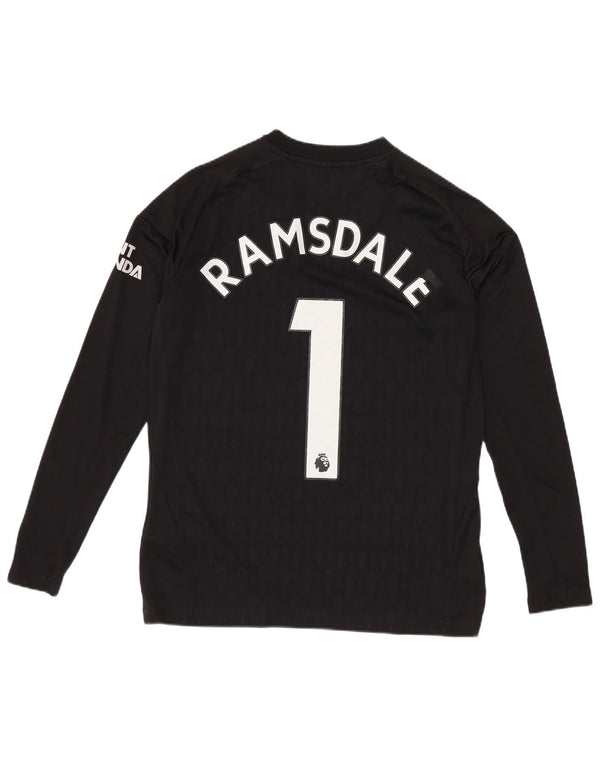 Adidas Boys Arsenal Graphic Top Long Sleeve 13-14 Years Black Polyester