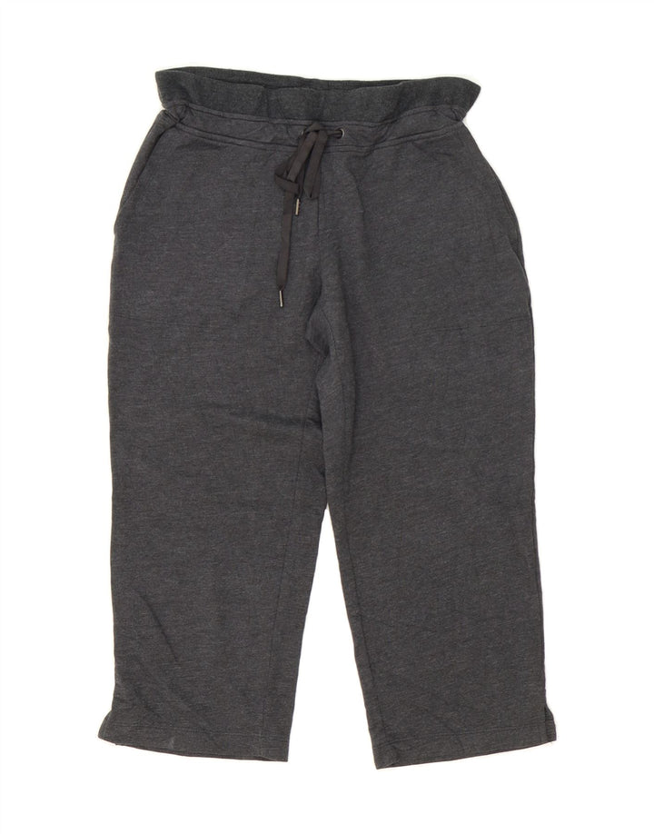 EDDIE BAUER Womens Capri Tracksuit Trousers UK 10 Small Grey Vintage Eddie Bauer and Second-Hand Eddie Bauer from Messina Hembry 