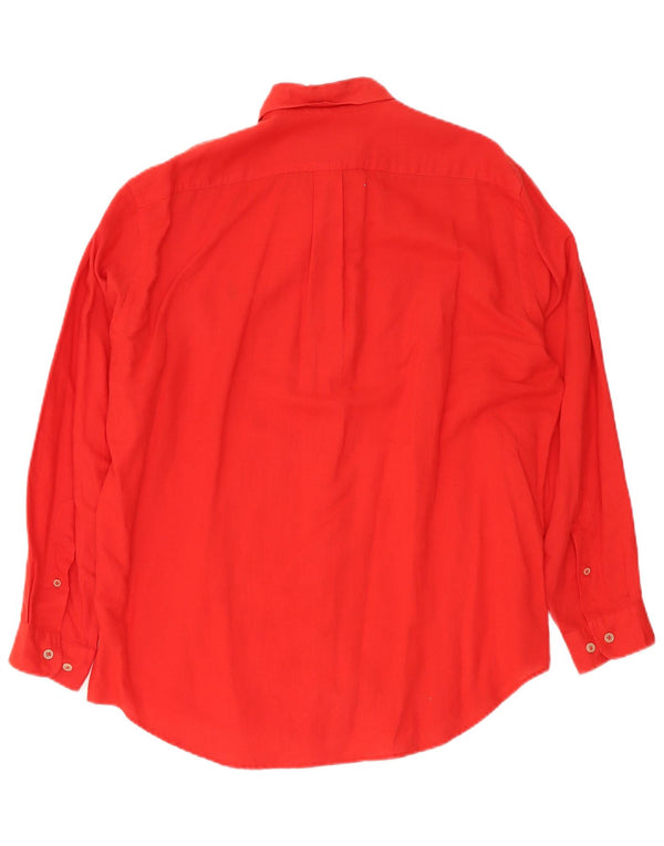 Marlboro Classics Mens Shirt Large Red Linen
