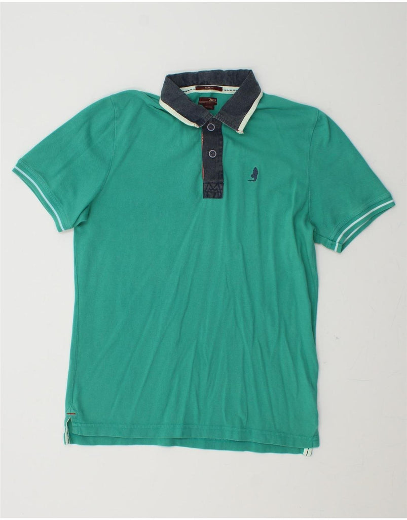 MARLBORO CLASSICS Mens Slim Fit Polo Shirt Medium Green Cotton Vintage Marlboro Classics and Second-Hand Marlboro Classics from Messina Hembry 