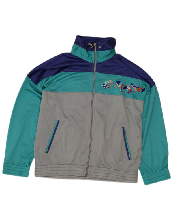 Lotto Boys Tracksuit Top Jacket 11-12 Years XL Turquoise Colourblock Sports