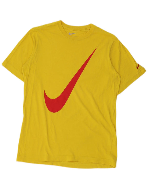 NIKE Boys Graphic T-Shirt Top 13-14 Years XL Yellow Cotton