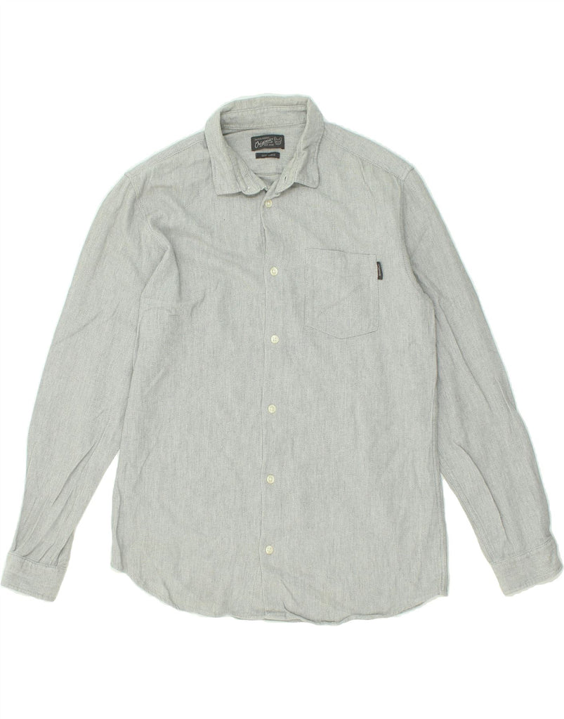 JACK & JONES Mens Shirt Large Grey Cotton | Vintage Jack & Jones | Thrift | Second-Hand Jack & Jones | Used Clothing | Messina Hembry 