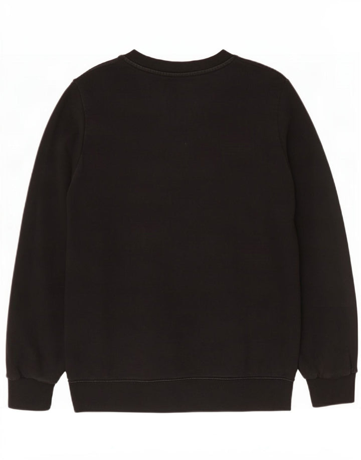 Pyrex Womens Graphic Sweatshirt Jumper UK 6 XS Black Cotton