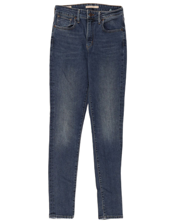Levi's Womens 721 High Rise Skinny Jeans W28 L32 Blue Cotton