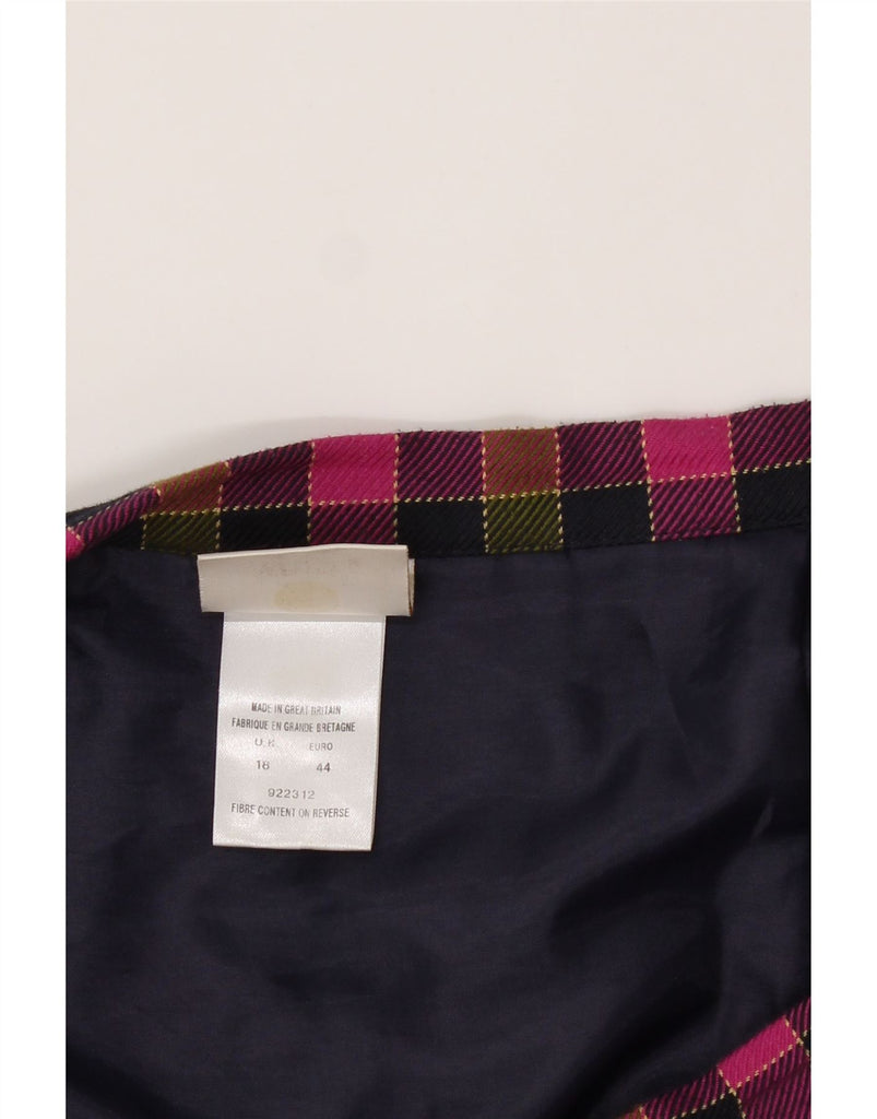 EASTEX Womens High Waist A-Line Skirt UK 18 XL W32 Multicoloured Check Vintage Eastex and Second-Hand Eastex from Messina Hembry 