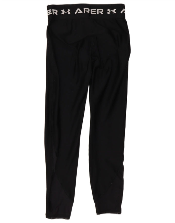 Under Armour Womens Capri Graphic Leggings UK 4 XS Black Polyester