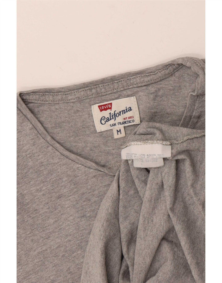 Levi's Womens T-Shirt Top UK 12 Medium Grey Cotton