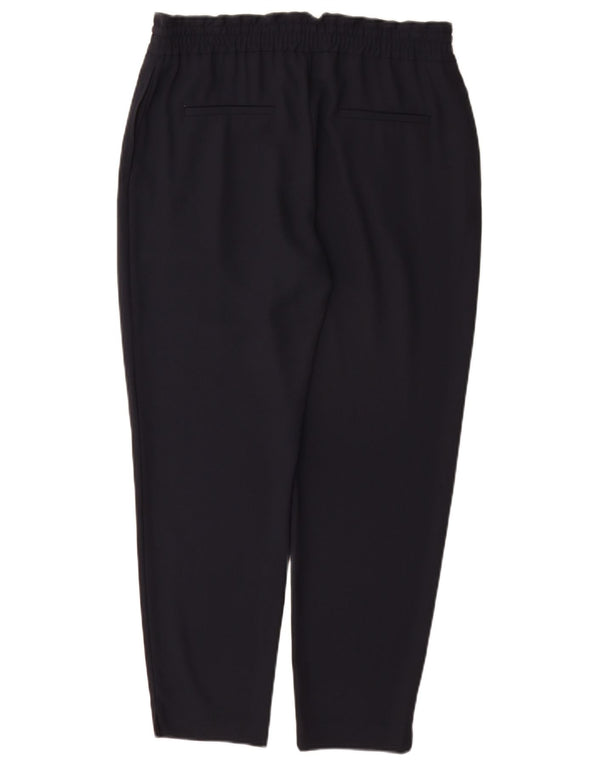 Zara Womens Tapered Pegged Chino Trousers Medium W30 L28 Navy Blue