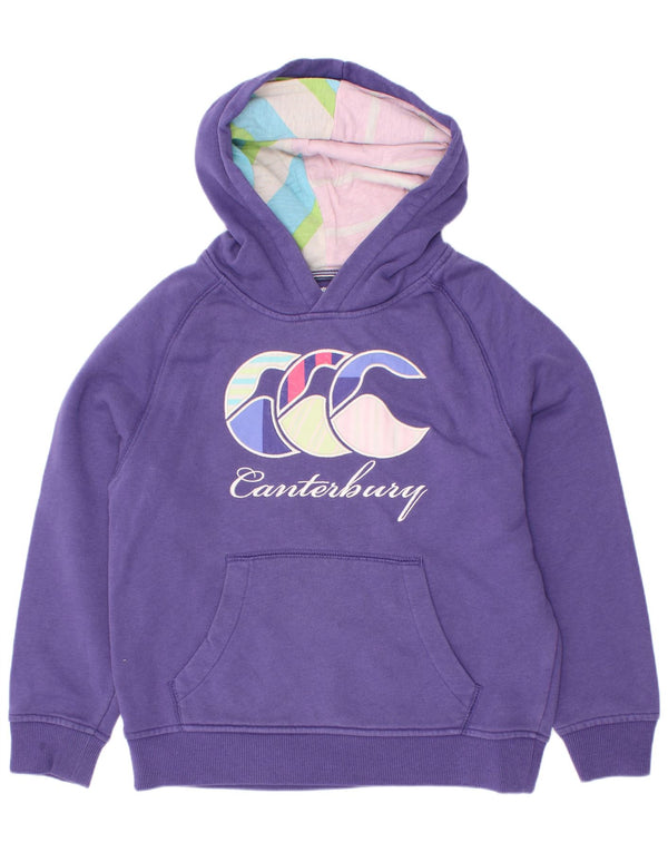Canterbury Girls Graphic Hoodie Jumper 5-6 Years Purple