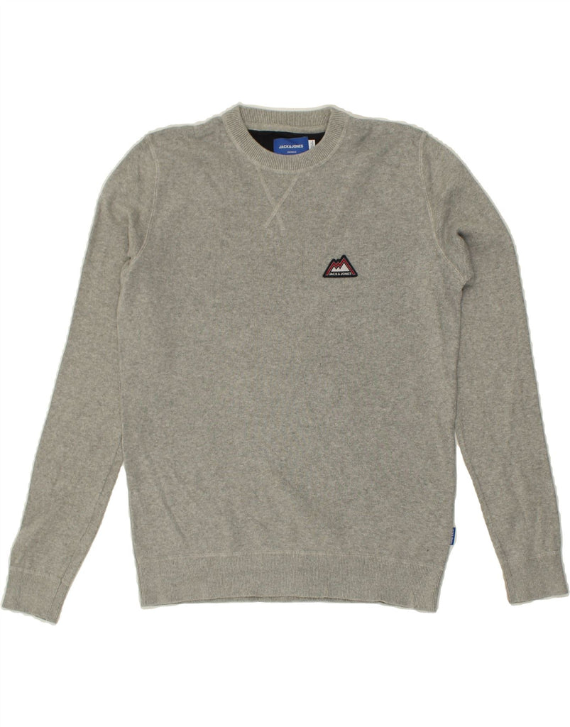 JACK & JONES Mens Crew Neck Jumper Sweater Medium Grey Cotton | Vintage Jack & Jones | Thrift | Second-Hand Jack & Jones | Used Clothing | Messina Hembry 