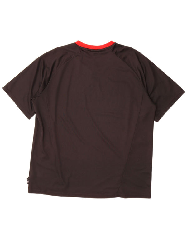 Adidas Mens Climalite T-Shirt Top XL Black Colourblock Polyester