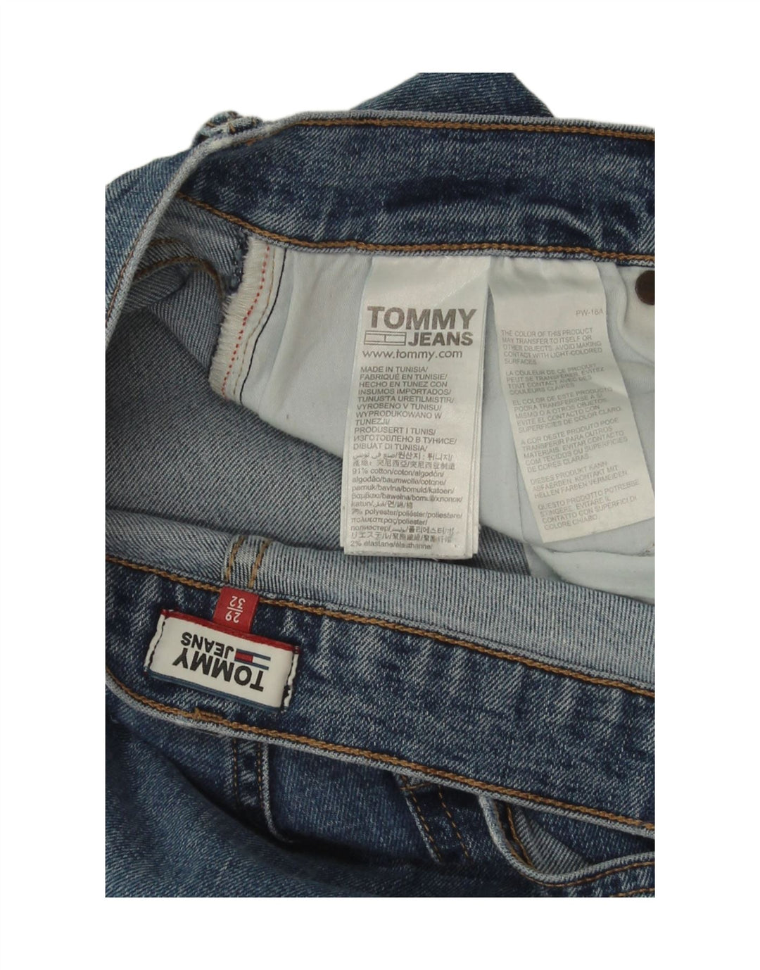 Tommy Hilfiger Womens Mid Rise Bootcut Jeans W29 L25 Blue Cotton