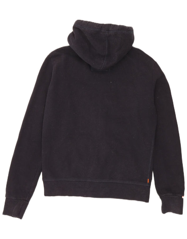 Superdry Mens Zip Hoodie Sweater Medium Navy Blue Cotton