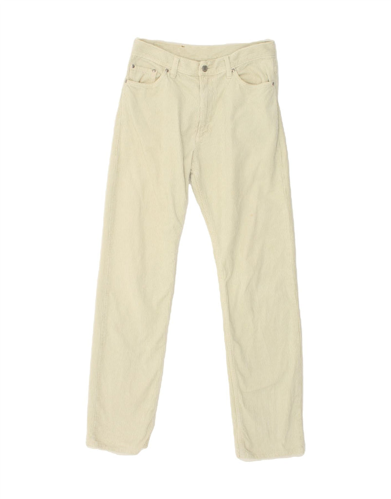 CARRERA Womens Slim Fit Corduroy Trousers IT 48 XL W30 L30  Off White | Vintage Carrera | Thrift | Second-Hand Carrera | Used Clothing | Messina Hembry 