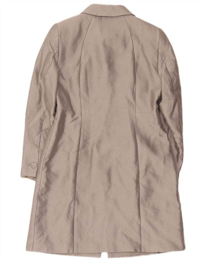 Hobbs Mens Overcoat UK 10 Small Grey Wool