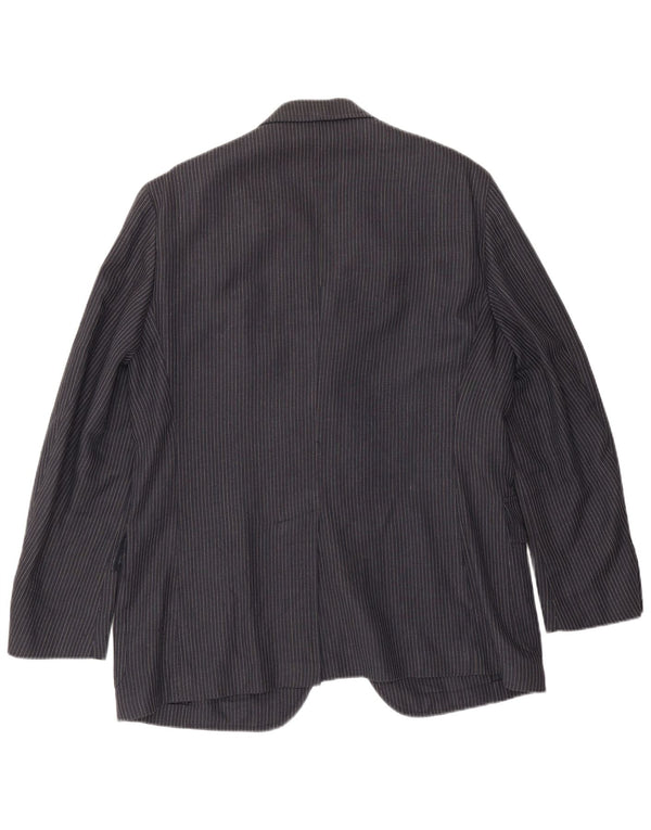 Polo Ralph Lauren Mens Blazer Jacket IT 48 Medium Navy Blue Pinstripe