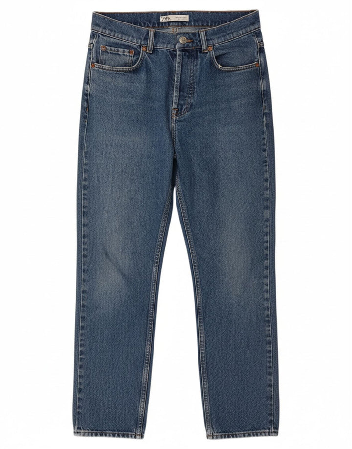 ZARA Mens Straight Jeans EU 38 Small W30 L27 Blue Cotton