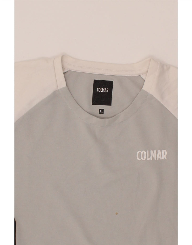 COLMAR Womens Sweatshirt Jumper UK 18 XL Grey Colourblock Cotton Vintage Colmar and Second-Hand Colmar from Messina Hembry 