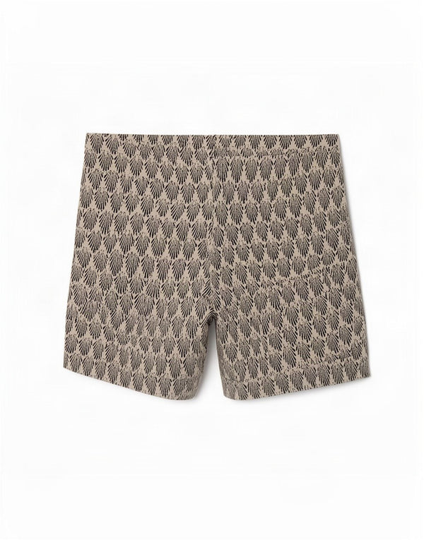 Zara Womens Abstract Pattern Hot Pants Large W30 White Polyester