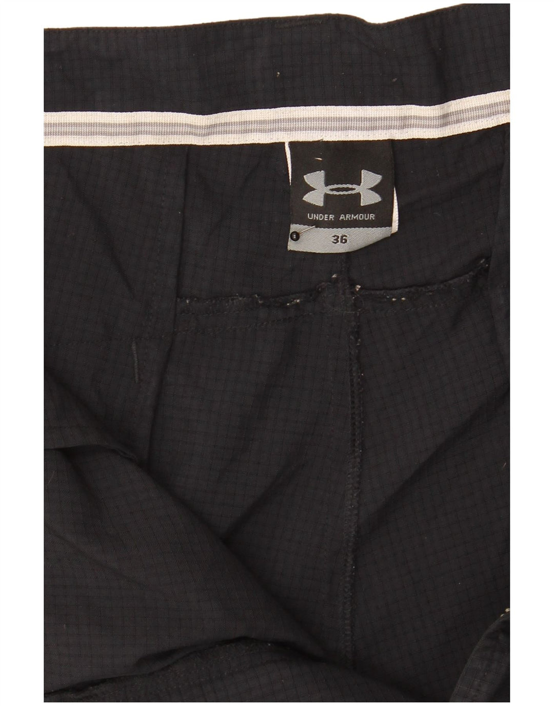Under Armour Mens Cargo Shorts W36 Large Black Check