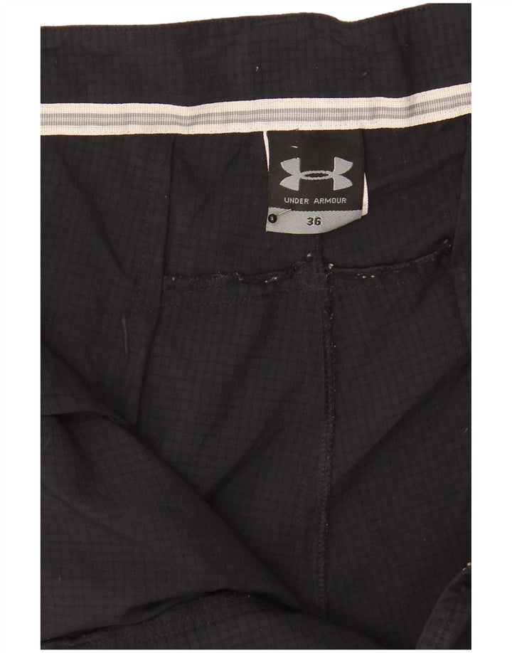 Under Armour Mens Cargo Shorts W36 Large Black Check