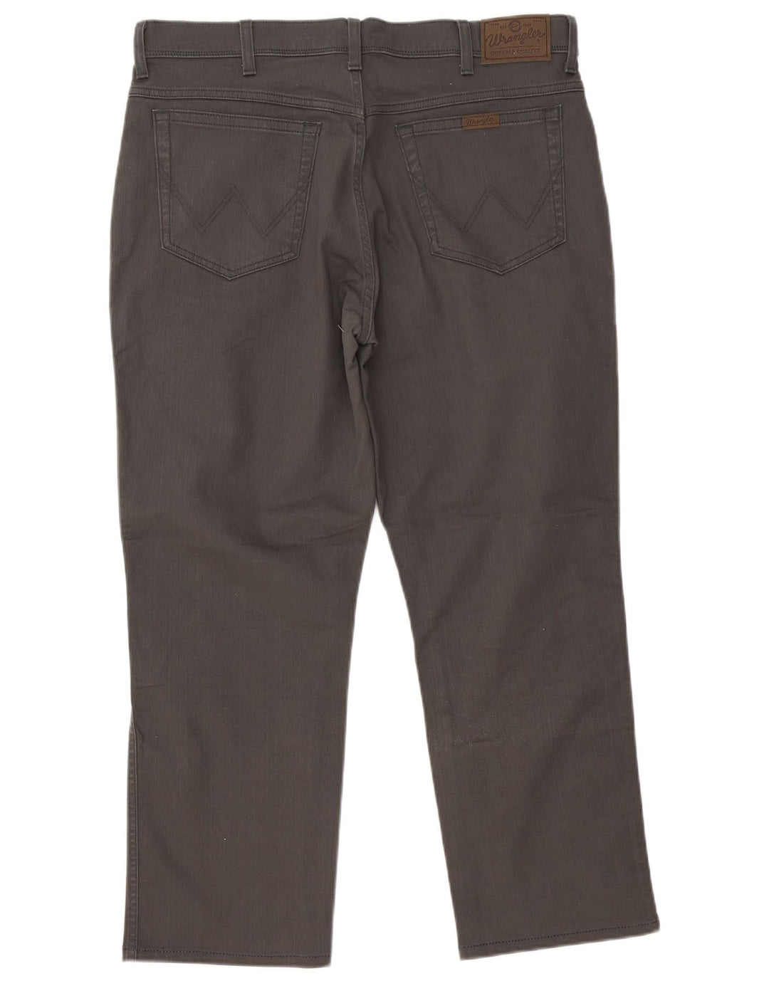 Wrangler Mens Straight Jeans W38 L30 Grey Cotton