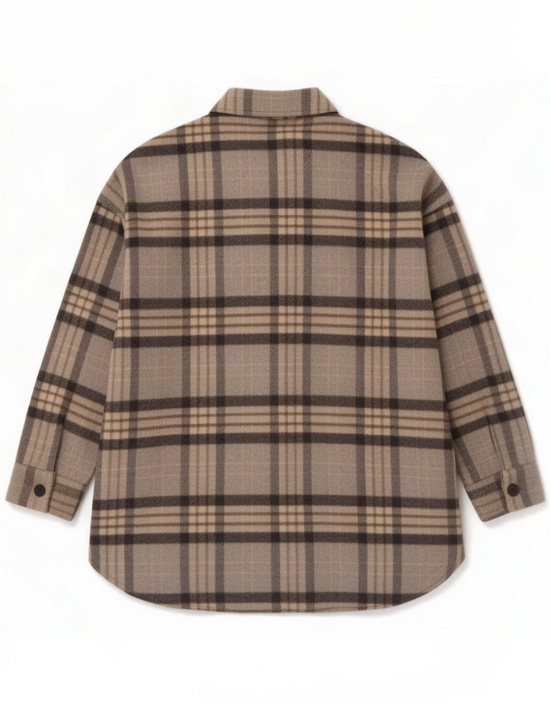 Zara Womens Oversized Flannel Shirt UK 14 Medium Grey Plaid Polyester