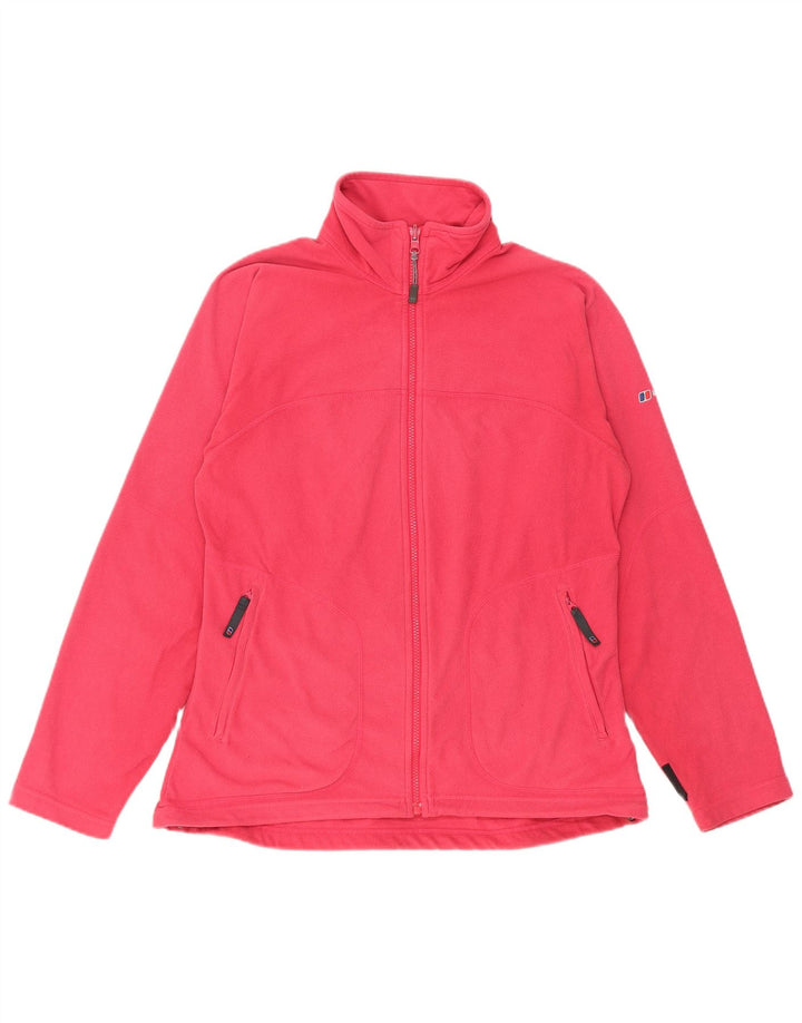 Berghaus Womens Fleece Jacket UK 14 Medium Pink Polyester